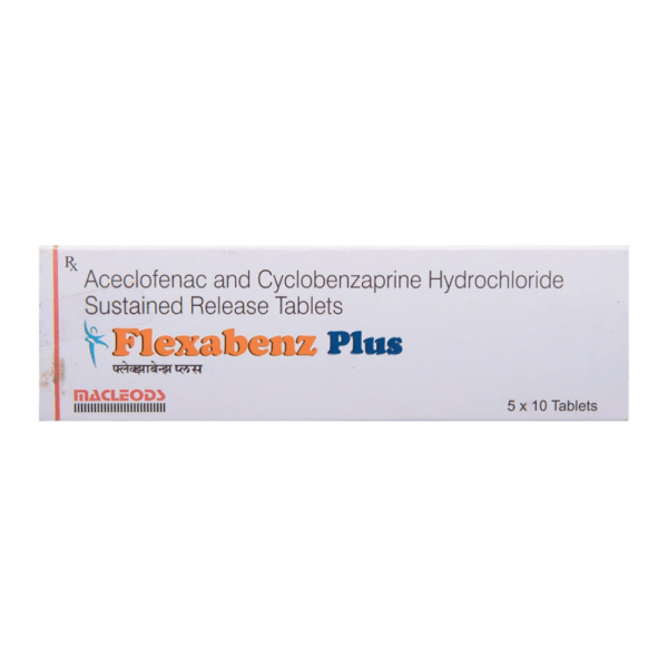 FlexaBenzPlus 15 mg Cyclobenzaprine Aceclofenac